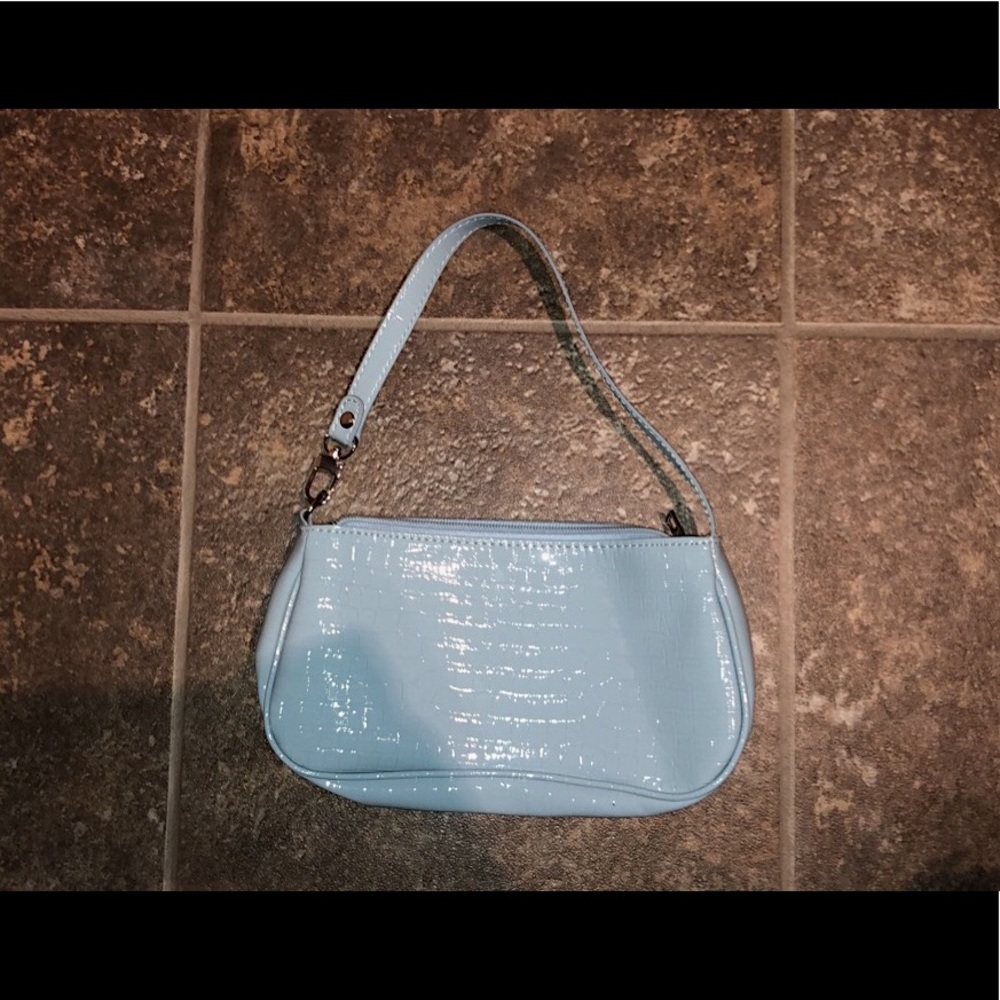 blue croc bag